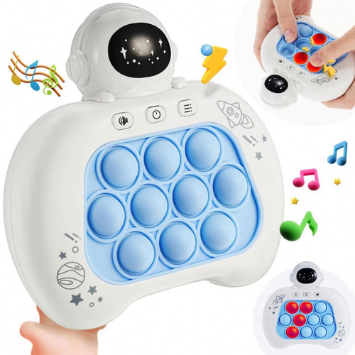 Pop Pop Fidget Toy astronaut design with LED lights and sound