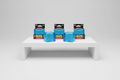 5 Nee Doh Nice Berg blue squishy toys on display