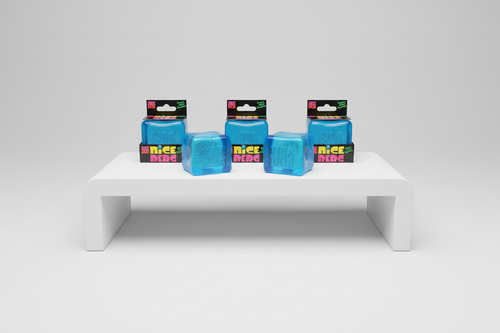 5 Nee Doh Nice Berg blue squishy toys on display